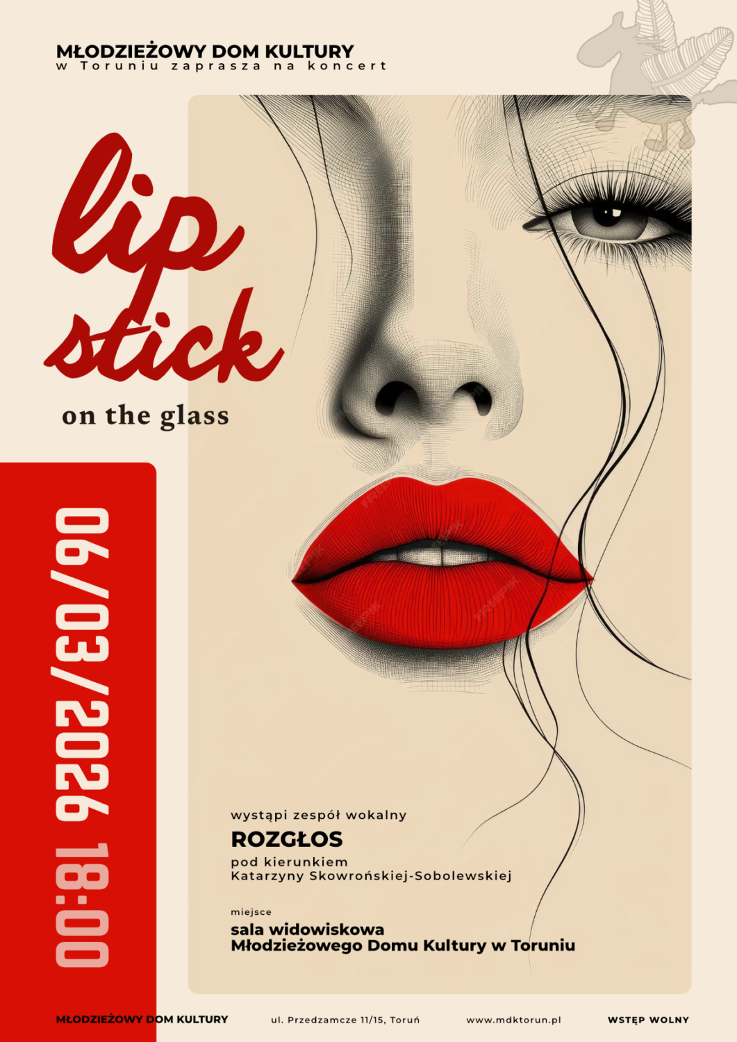 Lipstick on the glass
